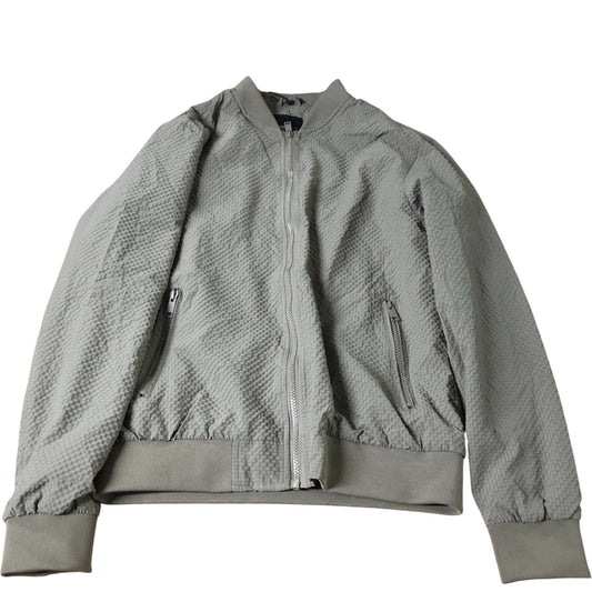 Brave Soul Bomber Jacket Men's Woven Design Zip Up Green Large