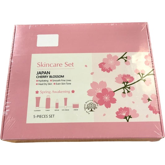 Japan Cherry Blossom Skincare Set 5 Pieces Hydrating Cleanser Toner Serum Eye