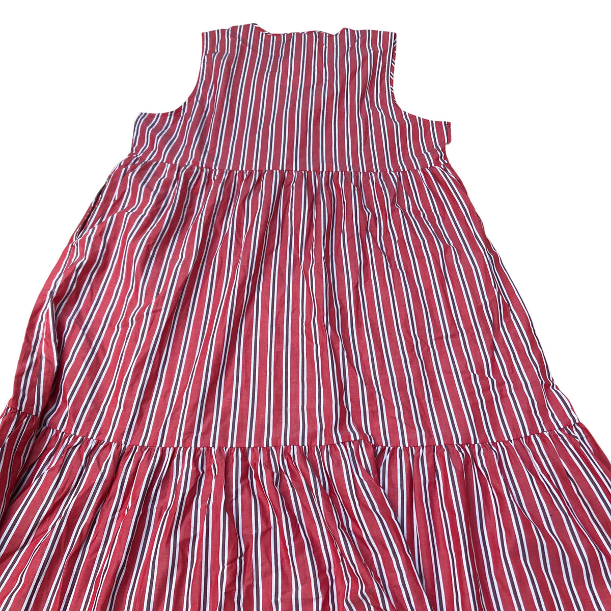 Baukjen Striped Dress UK Size 18 Women's Sleeveless Organic Cotton Red White