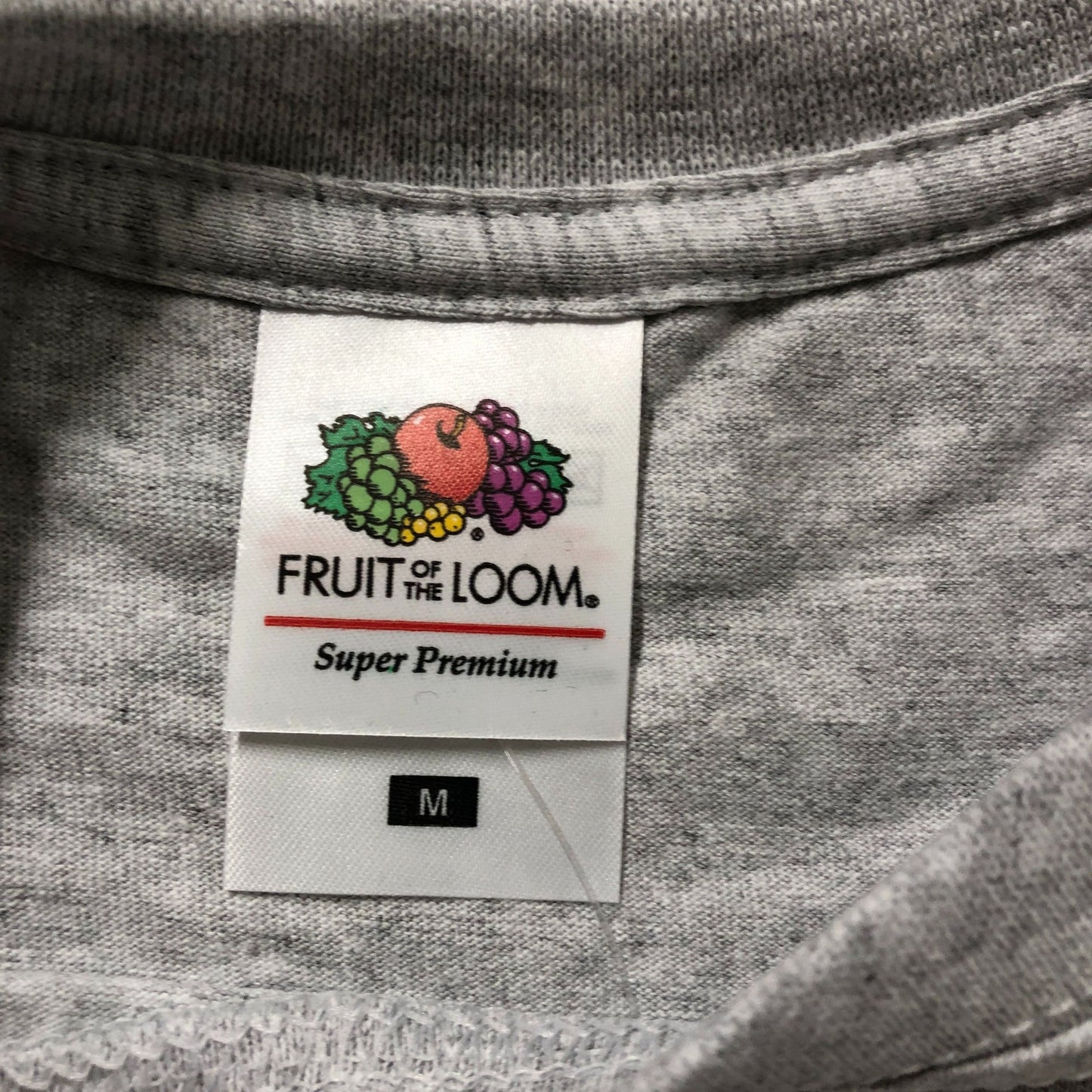 Fruit Of The Loom Super Premium T-Shirt M Men's Heather Grey Short Sleeve Tee