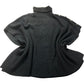 Black Wool Blend Roll Neck Knit Poncho One Size