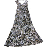 Branded Sepia Plume Print Maxi Dress - Size 10
