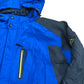 Outdoor Jacket 2XL Men's Blue Insulated Waterproof Snow Coat with Hood