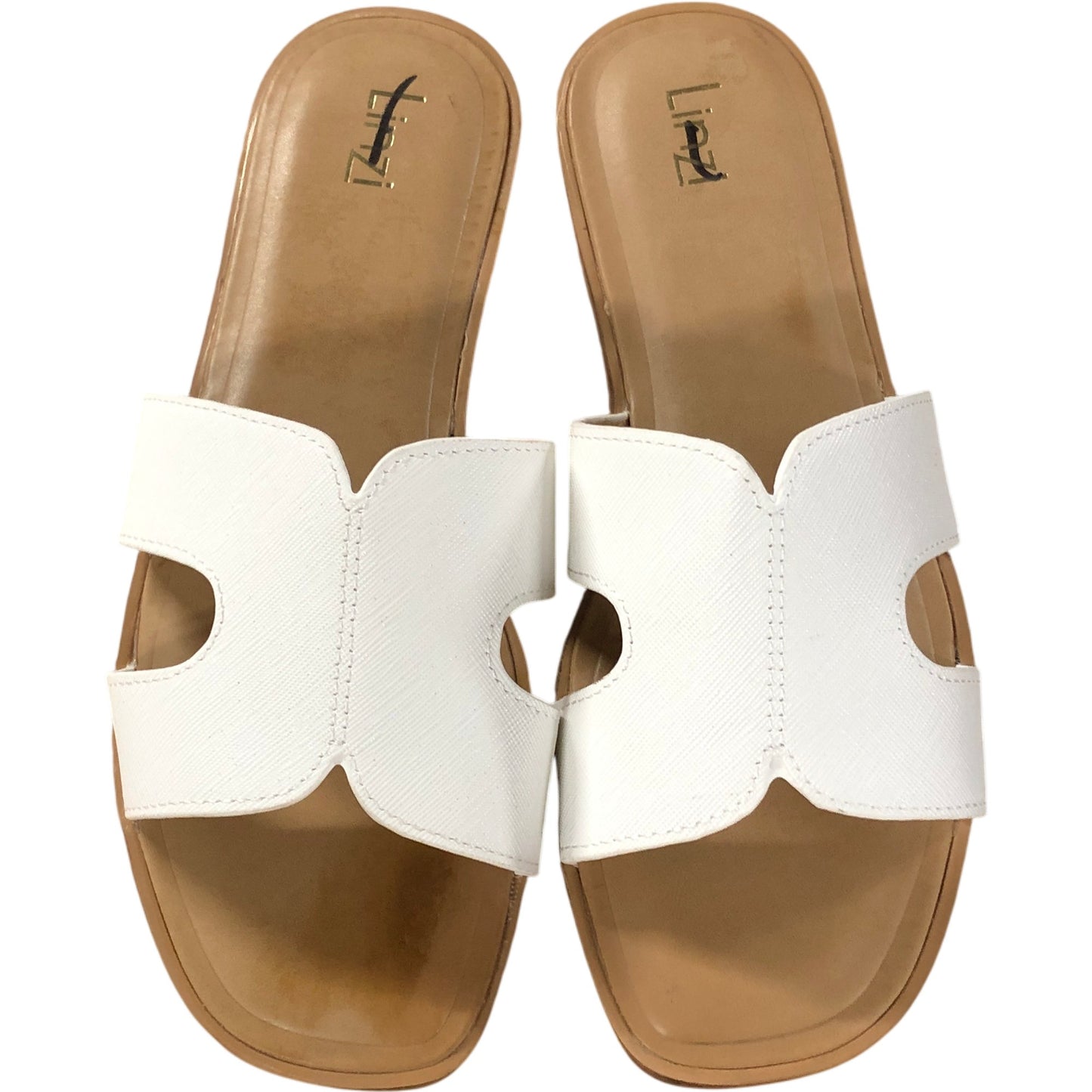 Linzi Women's Slide Sandals UK6 White Synthetic Casual Open Toe Footwear