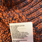 Orange Knitted Sweater with Buttons Organic Cotton Medium