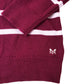 Crew Clothing Company Striped Sweater Size 14 Women's Burgundy Cotton Knit