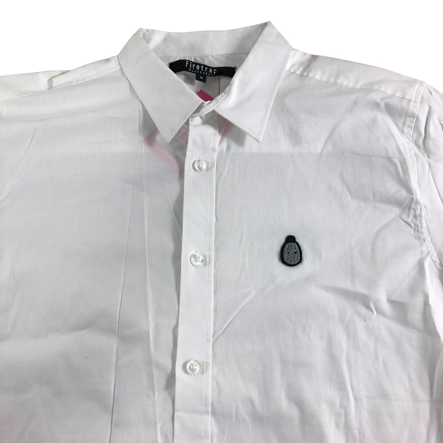 Firetrap White Muscle Fit Short Sleeve Shirt  Men's Casual Cotton Medium