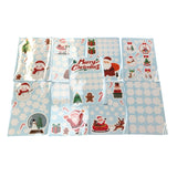 Decorative Christmas Window Clings Santa Gifts Candy Canes Snowflakes 9 Sheets