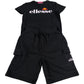 Ellesse Kids Outfit Set T-Shirt Shorts Size 8-9 Years Black Cargo Style