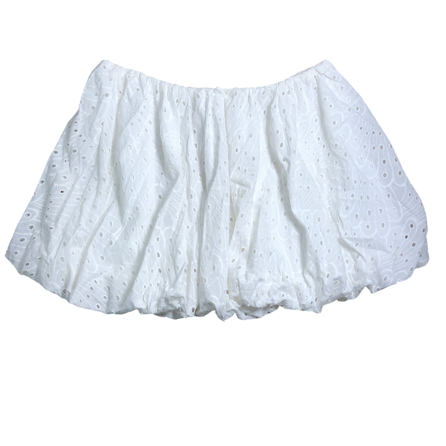 River Island Studio White Embroidered Frill Skirt UK18 Women's Summer Style