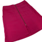 Pink A-Line Skirt Women's Casual Zip Up Cotton Blend UK12