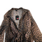 River Island Women's UK8 Brown Leopard Print Sheer Tie Front Blouse