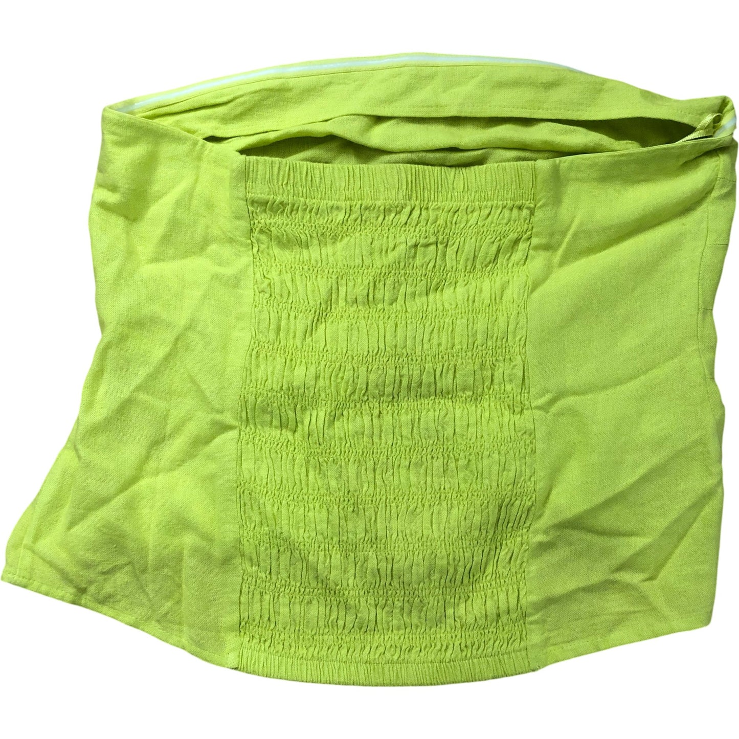 River Island Strapless Corset Style Top Size 12 Women's Bright Yellow