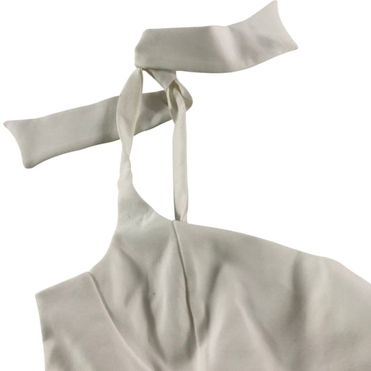 River Island White Crop Top UKM Women's Adjustable Tie Straps