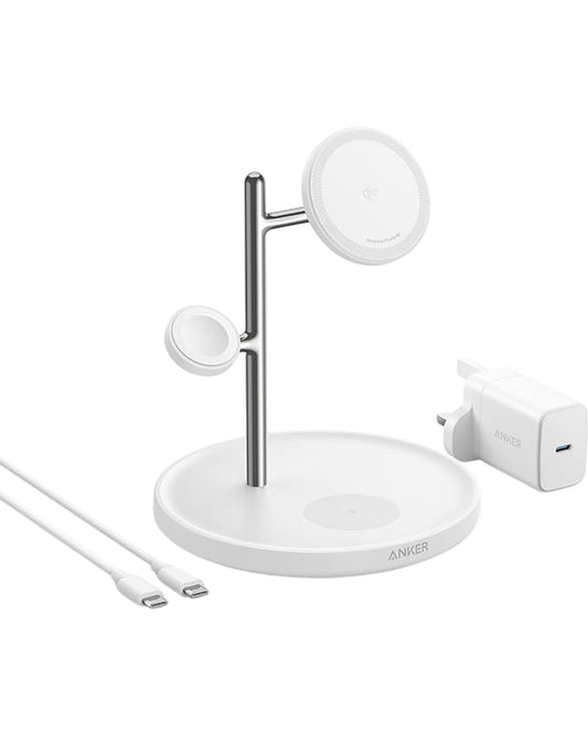 ANKER MagGo Wireless Charging Station 3-in-1 Stand Fast Charge Adapter