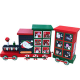 Wooden Advent Calendar Train Decoration Christmas Countdown
