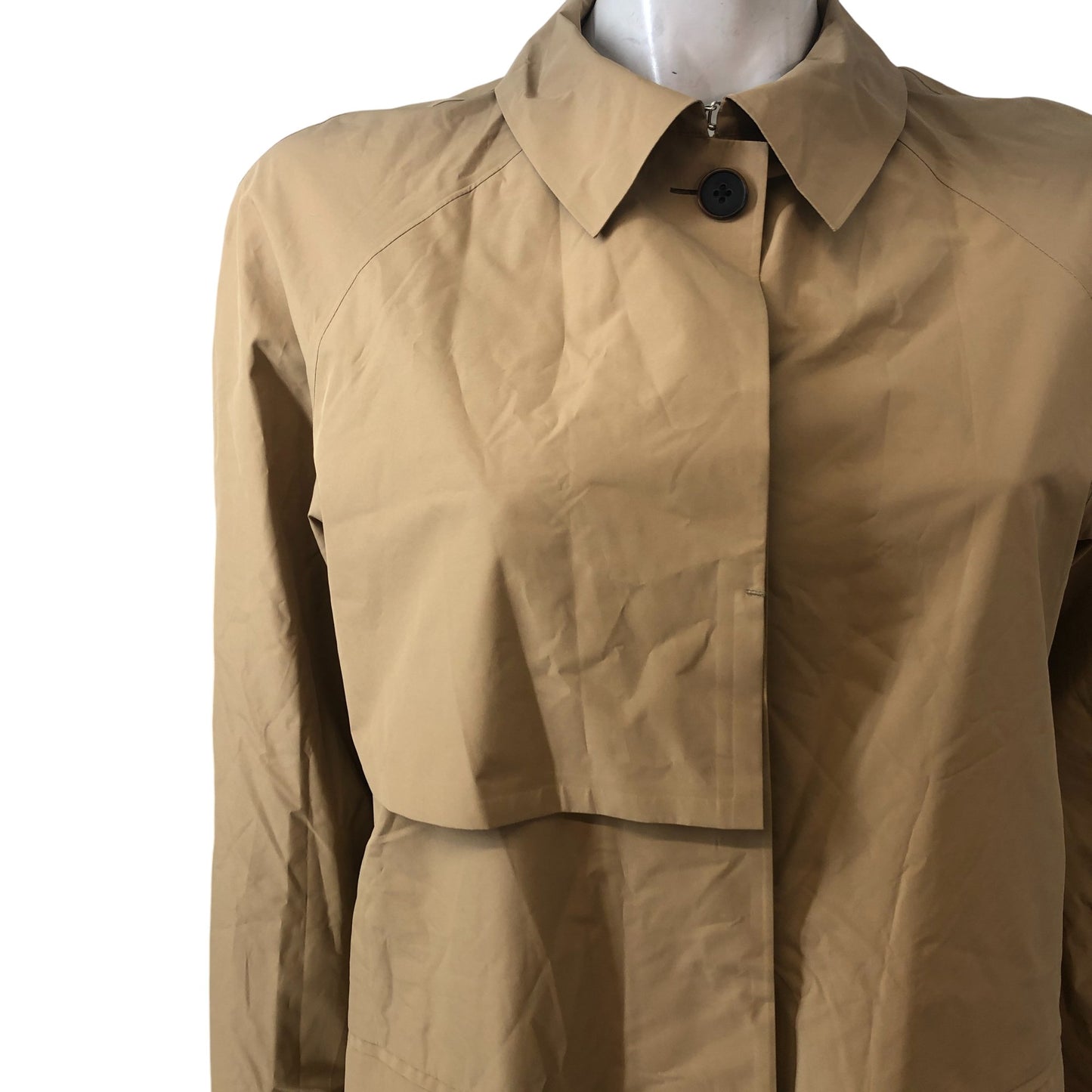 Branded Women's Trench Coat Size UK12 Beige Long Sleeve Lightweight Jacket