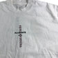 AllSaints Knox SS Crew T-Shirt M Men's White Graphic Print Oversized Fit