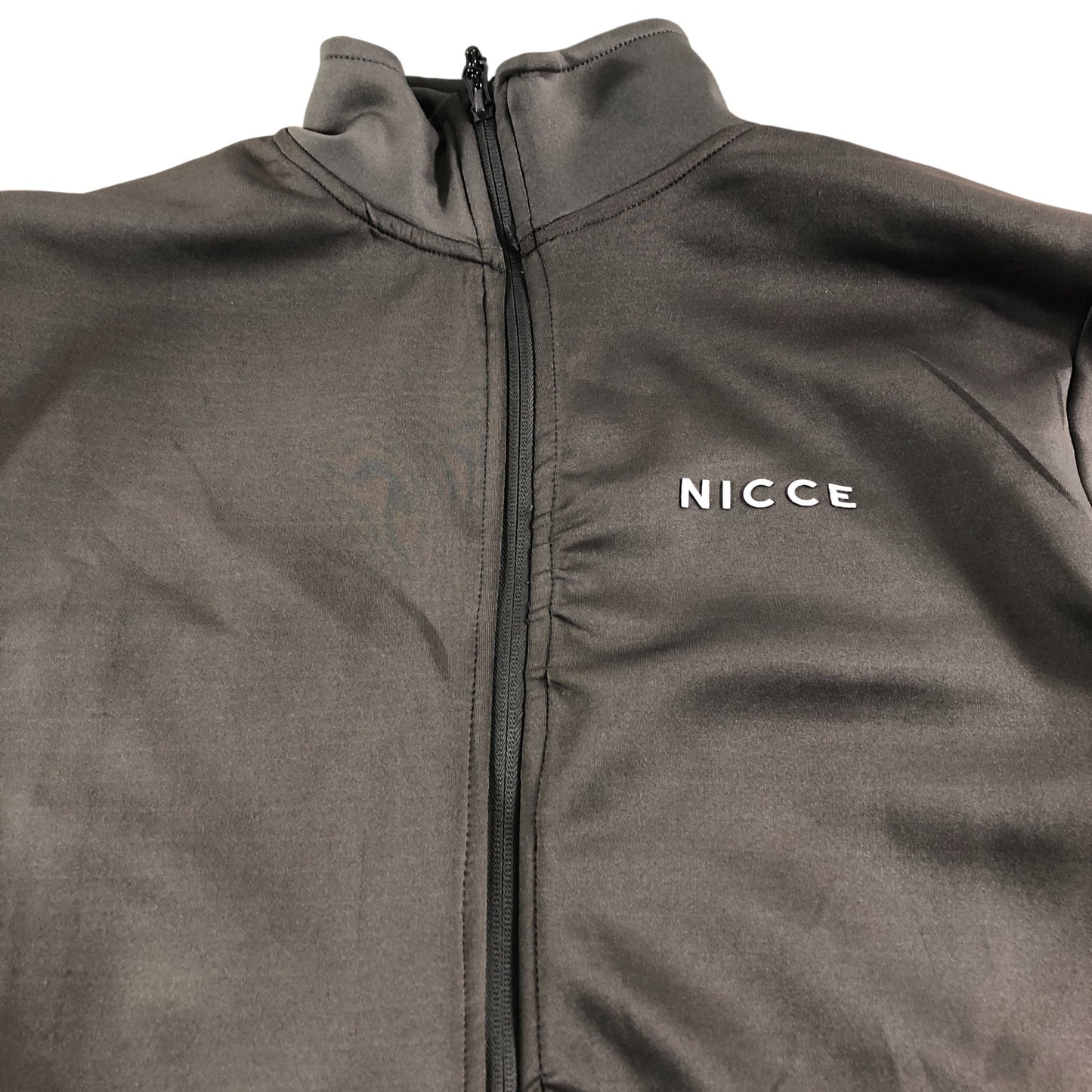 NICCE Men's Grey Zip Up Jacket Casual Lightweight Sportswear Medium