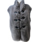 Stylish Women's Faux Fur Jacket Size L Grey Sleeveless Casual Outerwear