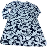 Floral Dress Women's Navy Multi Cotton Long Sleeve