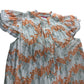 Branded Orange Floral Print Mini Dress - Size 16