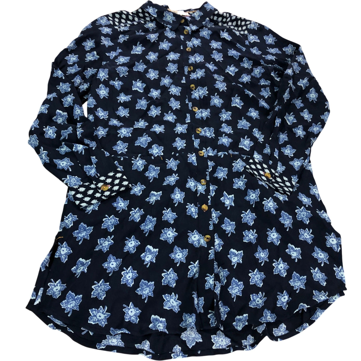 Danika Shirt Tunic Size 10 Women's Navy Floral Print