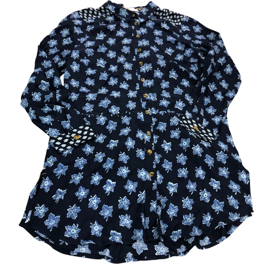 Danika Shirt Tunic Size 10 Women's Navy Floral Print