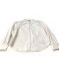 Blouse Women's White Long Sleeve Cotton Blend Button Detail Large