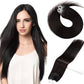 Kun Na Hair Extensions Micro Ring 20 Inch 1B# 100% Human Hair 0.5g Thick