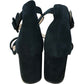 Kurt Geiger London Black Suede Block Heel Sandals Size 7 UK Women's Footwear
