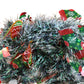 Christmas Garland Decorative Tinsel 5M Silver Green Red Snowflake Design