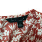 Lauren Ralph Lauren Floral Dress Size 6 Women's Red White Short Sleeve Tie