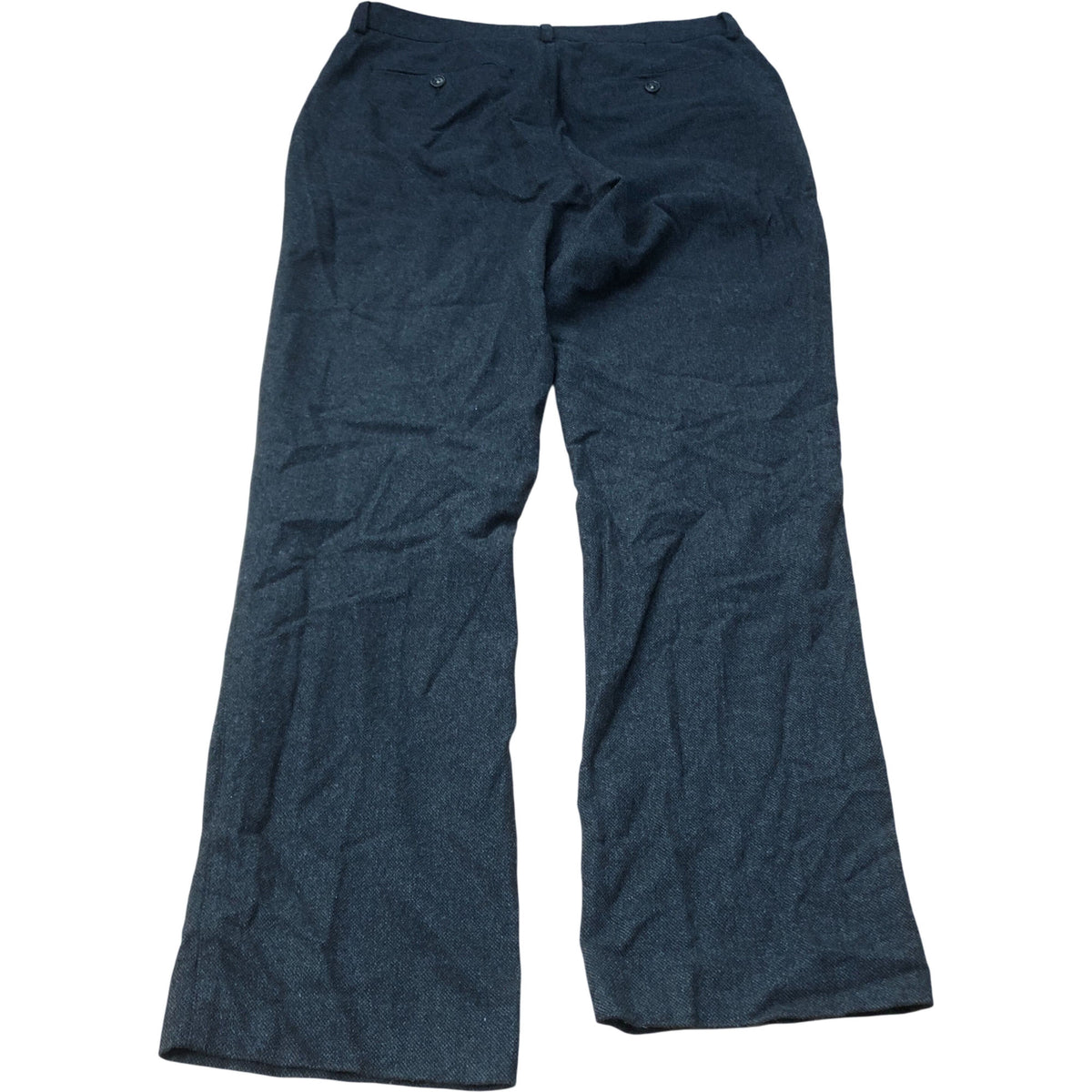 Wool Blend Trousers 32R Men's Tailored Fit Grey Formal Pants Smart Casual