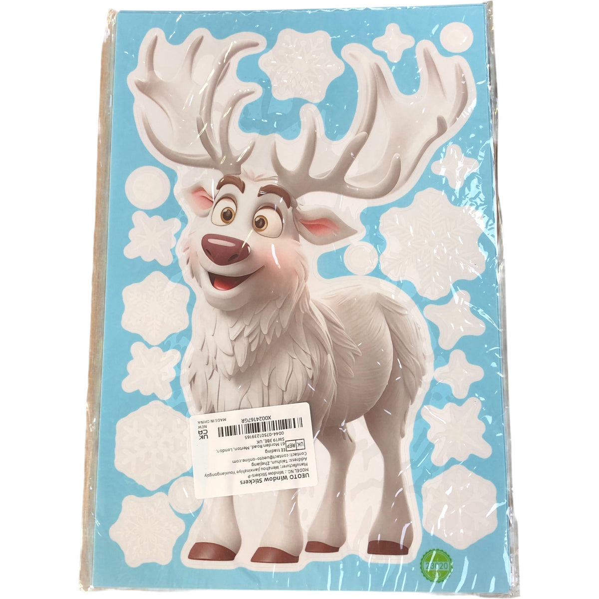 Christmas Window Clings Reindeer Decoration 190 Pieces