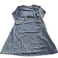 Blue Floral Print Long Sleeve Dress UK Size 8 Women's Casual Fashion
