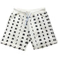Marni Boys Shorts Age 8 Cream with Black Lettering Elastic Waistband