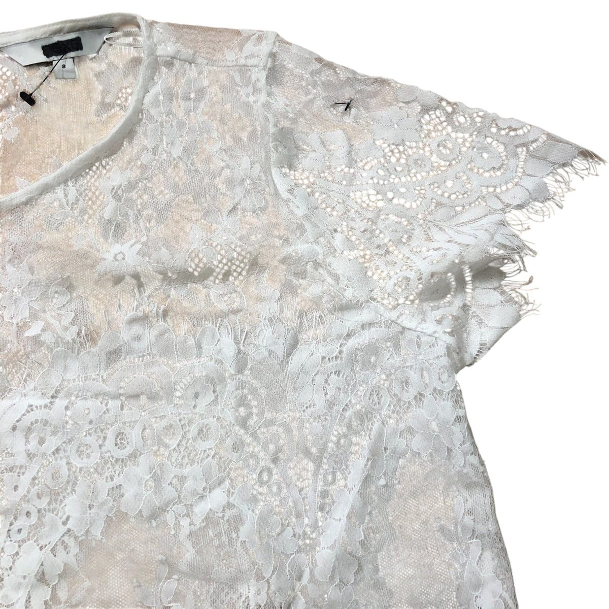 Women's White Short Sleeve Lace Blouse Size 14 Pack of 5
