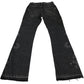 Embroidered Embellished Floral Jeans UK6 Women's Black Stretch Denim