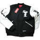 Peanuts Snoopy Varsity Jacket XL Joe Cool Black White Sleeves