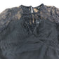 River Island Women's Black Lace Blouse Top Long Sleeves Size 10