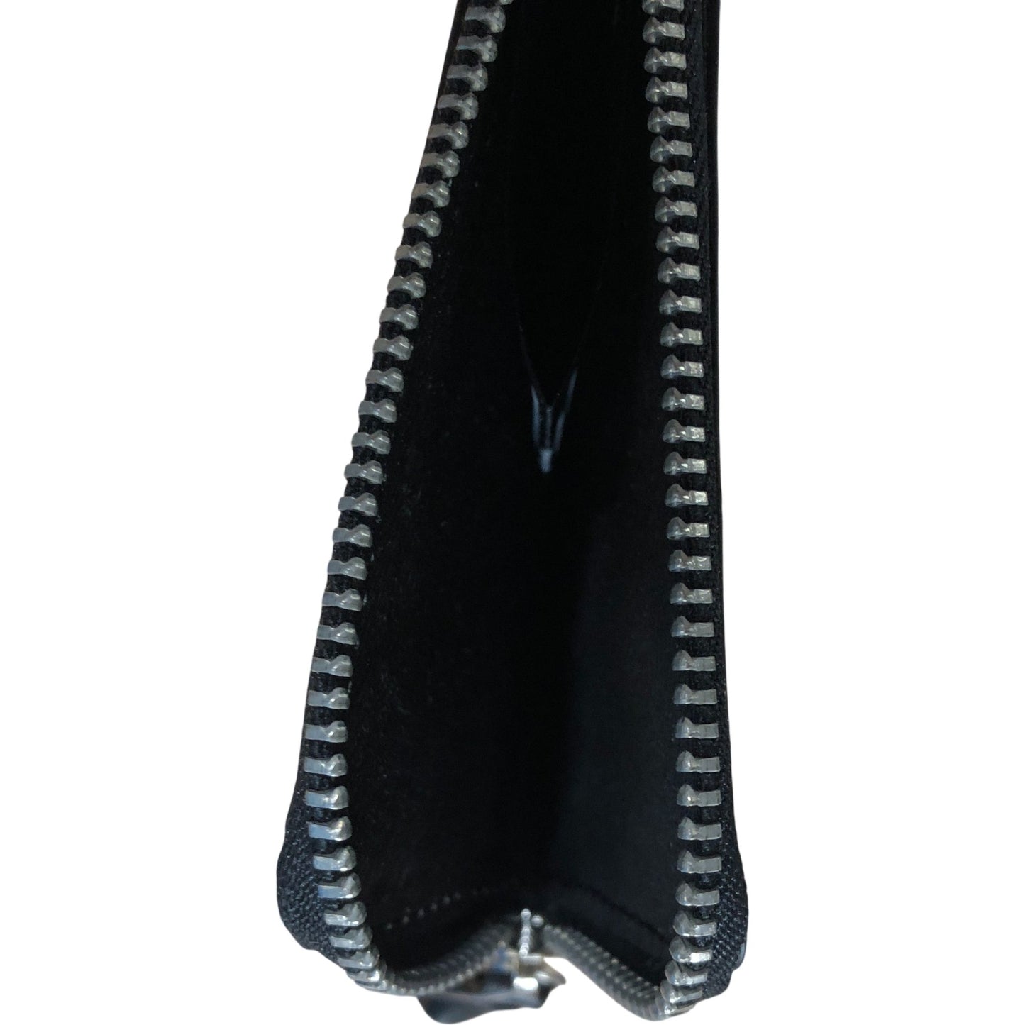 Black Leather Zipper Card Holder Unisex Stylish Design