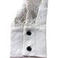 Branded White Tie Neck Lace Ruffle Shirt - Size 8