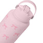 Cute Pink Water Bottle 100% Leak Proof 25.7cm Reusable Drink Container