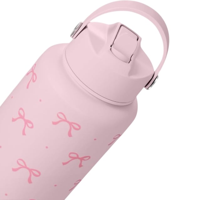 Cute Pink Water Bottle 100% Leak Proof 25.7cm Reusable Drink Container