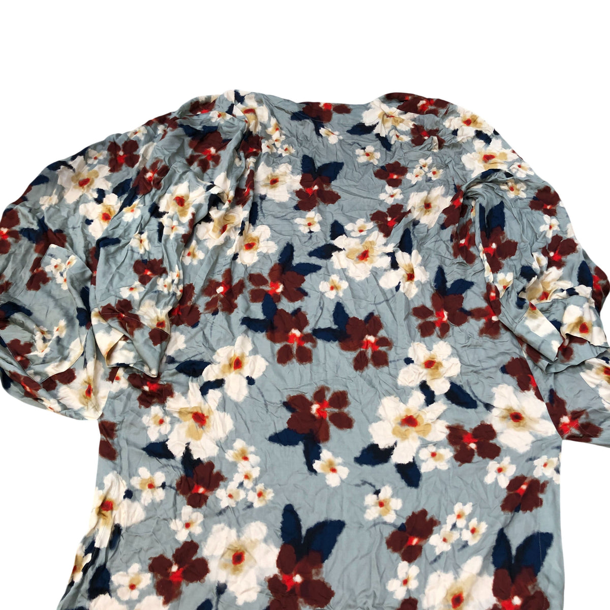 Baukjen Floral Kimono Style Jacket Size UK 14 Green Red White Viscose