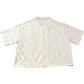 River Island Men's XL Cream Short Sleeve Open Weave Shirt Casual Top