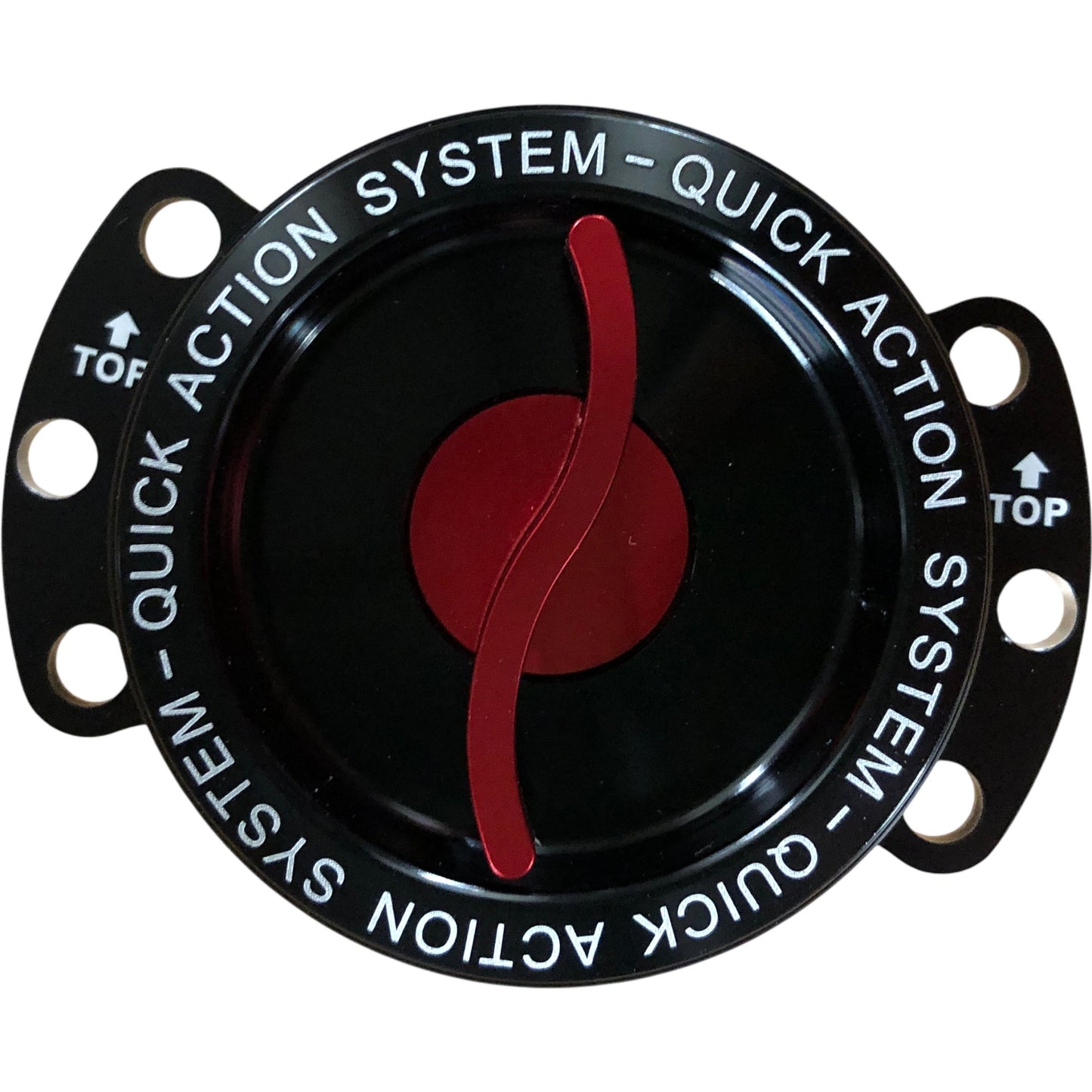 Quick Action Fuel Tank Cap System Black Red Motorcycle Accessory New