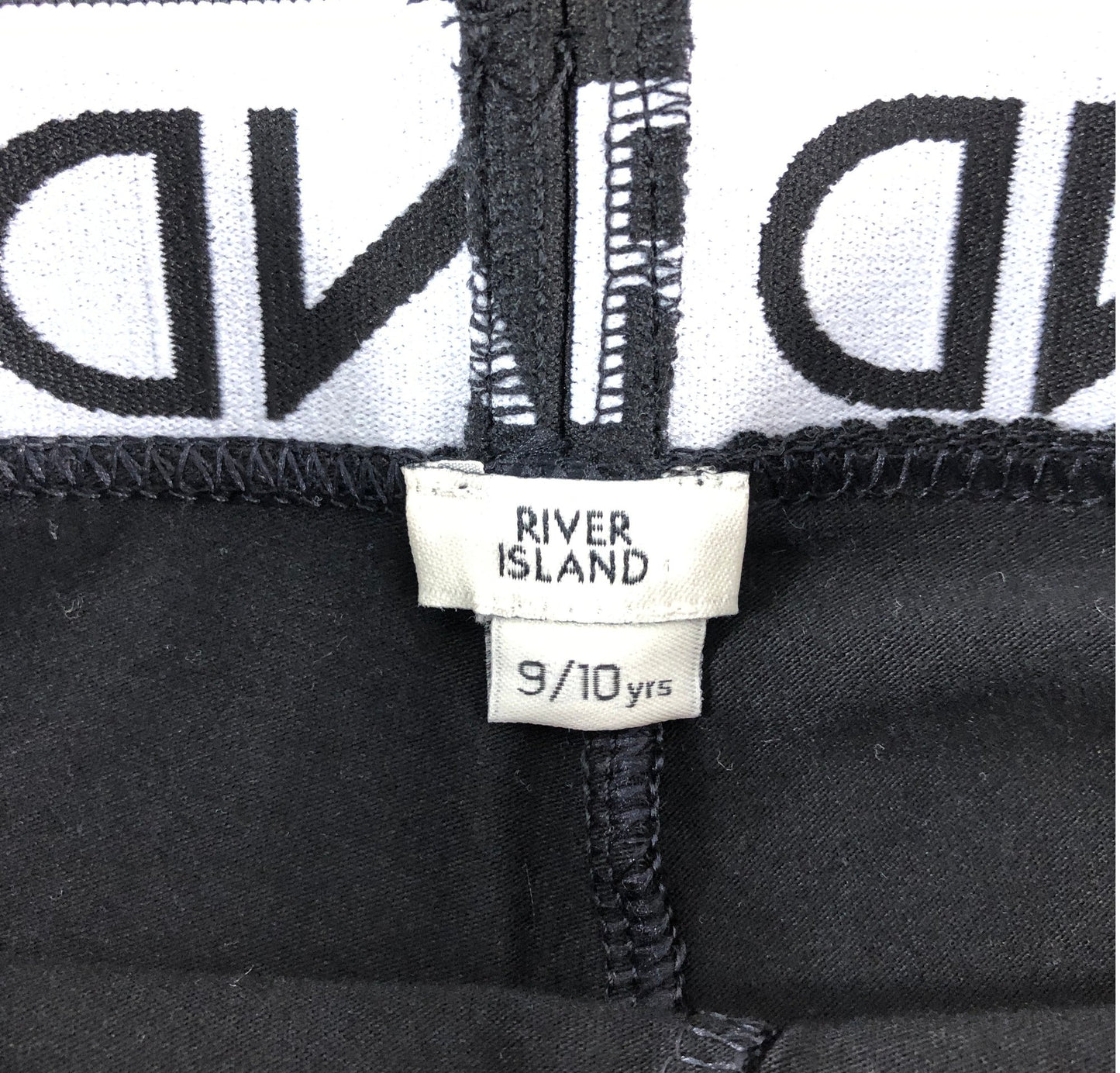 RIVER ISLAND Girls Black Shorts Age 9 10 Years Cotton Stretch Baselayer