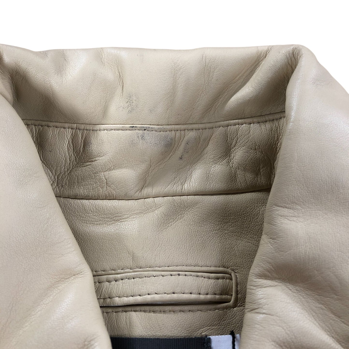 Copenhagen Yellow Leather Scallop Jacket Size S